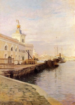  LeBlanc Oil Painting - View Of Venice landscape Julius LeBlanc Stewart
